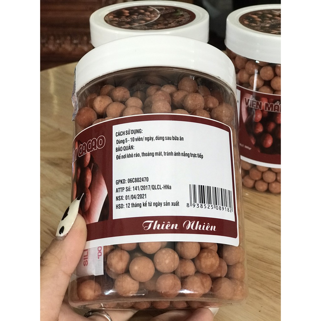Viên Kẹo Mầm Đậu Nành Vị Ca Cao 500g