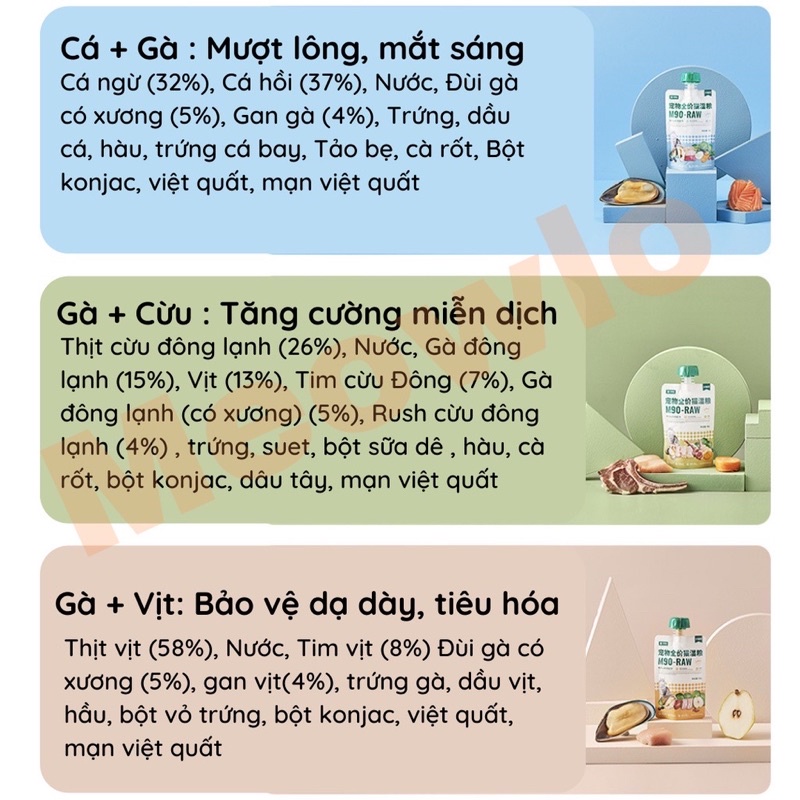 Súp thưởng RAW-M90 dành cho mèo
