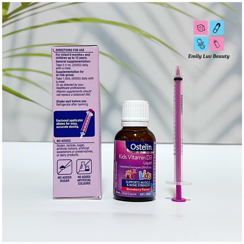 Vitamin D3 Ostelin 20ml cho trẻ từ 6m+