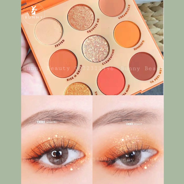 Bảng phấn mắt Colourpop Orange You Glad Palette 9 ô màu Bunny Beauty hàng đủ bill | BigBuy360 - bigbuy360.vn