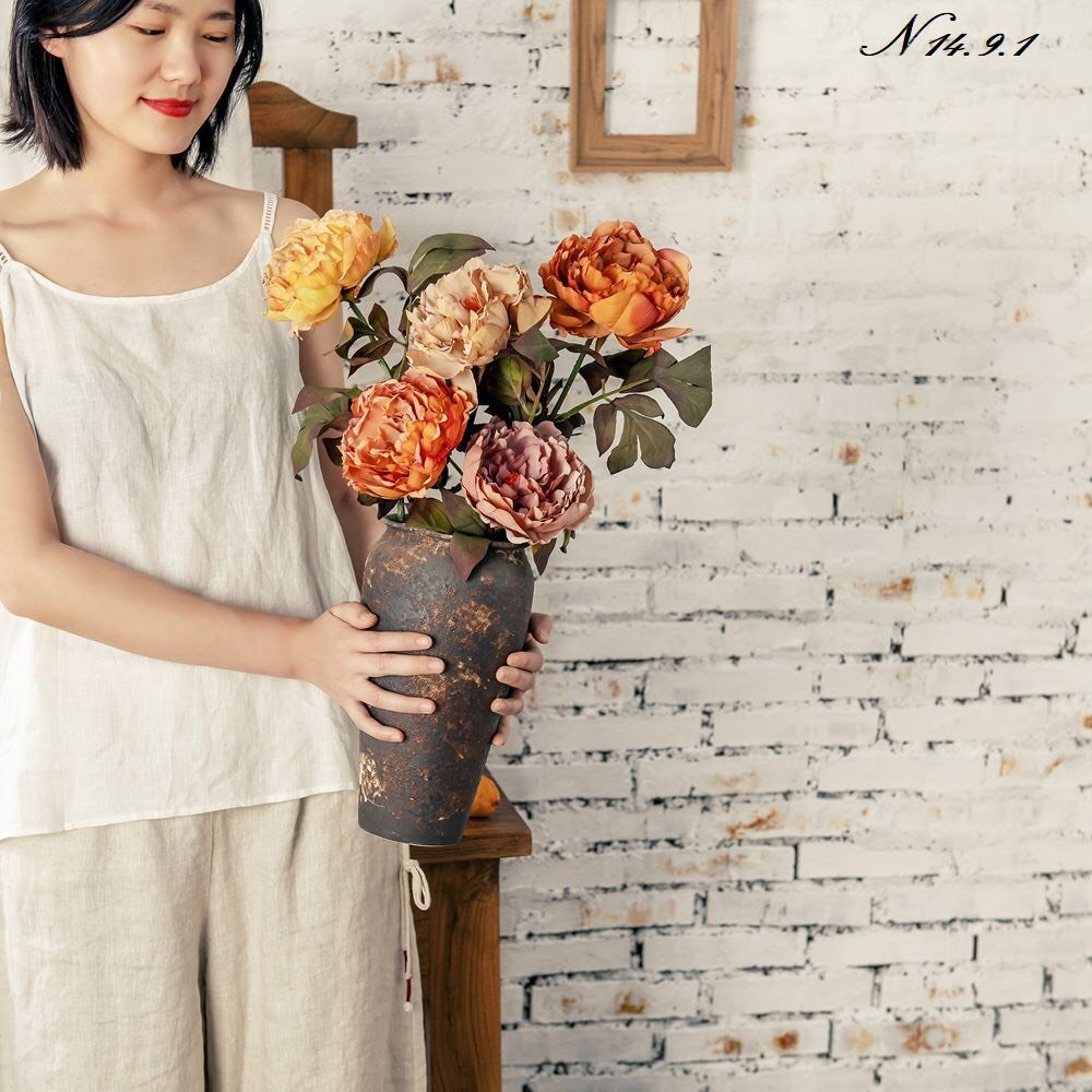 Hồng misaky, hoa lụa cao cấp, hoa giả decor trang trí nhà cửa 14.9.1