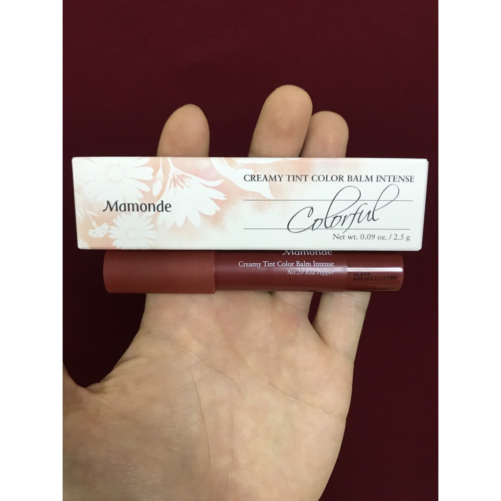 [SALE] [CAM KẾT 100% CHÍNH HÃNG] Son Bút Chì Mamonde Creamy Tint Color Balm Intense #20 Red Pepper - Son Mamonde màu 20