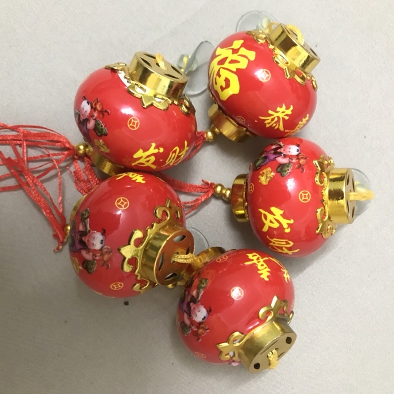 ĐÈN LỒNG NHỰA ĐỎ TRANG TRÍ TẾT 6CM