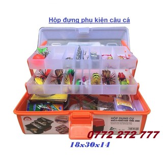 Hộp đựng dụng cụ câu cá 4 tầng.