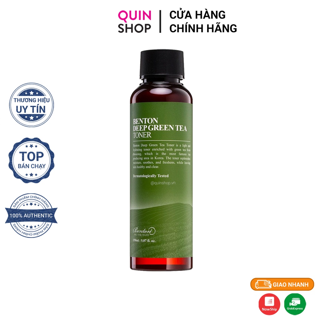 Nước Hoa Hồng Ngăn Ngừa Mụn Và Kiểm Soát Nhờn Benton Deep Green Tea Toner