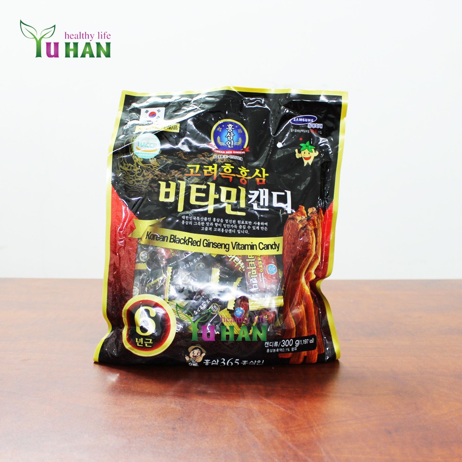 Kẹo hắc sâm Hàn Quốc BackrRed Ginseng Vitamin Candy 300gr