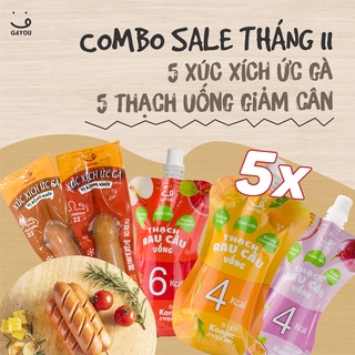 Combo 5 Gói Xúc Xích + 5 Gói Thạch Tăng Cơ Giảm Mỡ