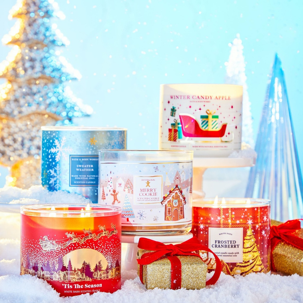 [BILL MỸ] NẾN THƠM THƯ GIÃN BATH AND BODY WORK WHITE BARN CHRISTMAS VERSION