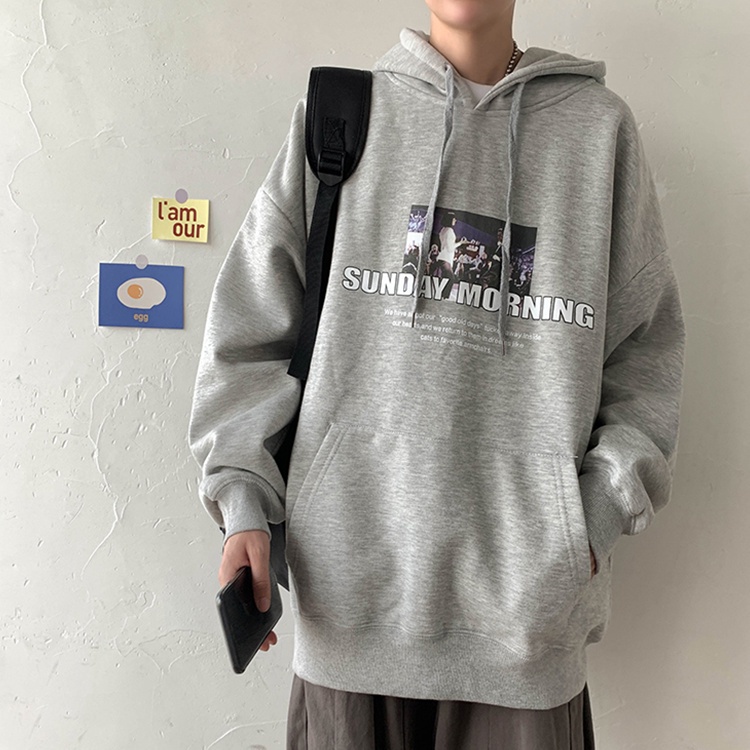Áo hoodie tay dài dáng rộng mẫu 2021 size lớn thời trang xuân thu mới dành cho nam