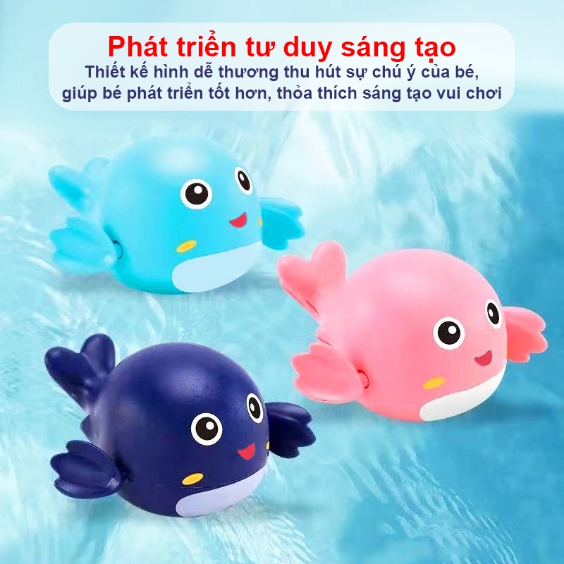 Đồ chơi thả bồn tắm cá heo vặn dây cót Baby-S, Đồ chơi nhà tắm nhiều màu sắc đáng yêu cho bé – SDC065
