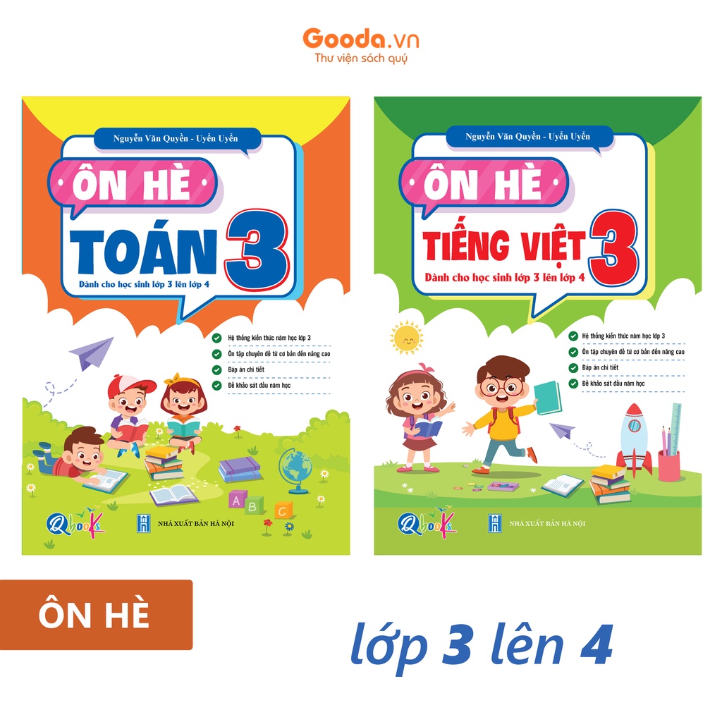 Sách Combo Ôn Hè Toán Và Tiếng Việt 3 - Dành Cho Học Sinh Lớp 3 Lên Lớp 4 - BẢN QUYỀN