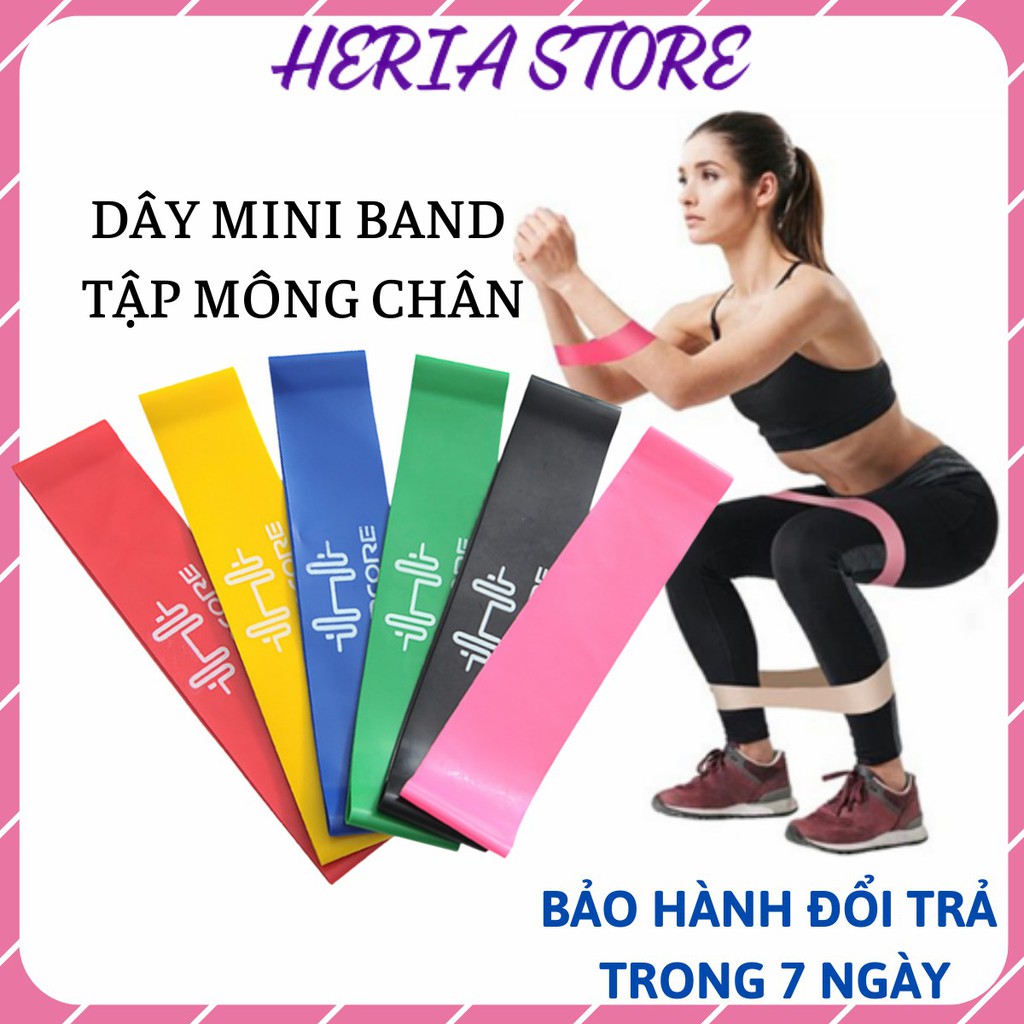 Dây miniband tập mông, Dây kháng lực tập gym đàn hồi tại nhà cao cấp Heria Store