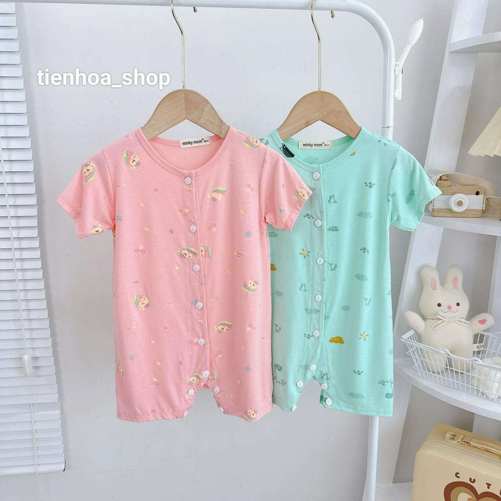 Bodysuit , Body đùi thun lạnh Minky Mom mềm mịn mát cho bé trai bé gái từ 5-15kg