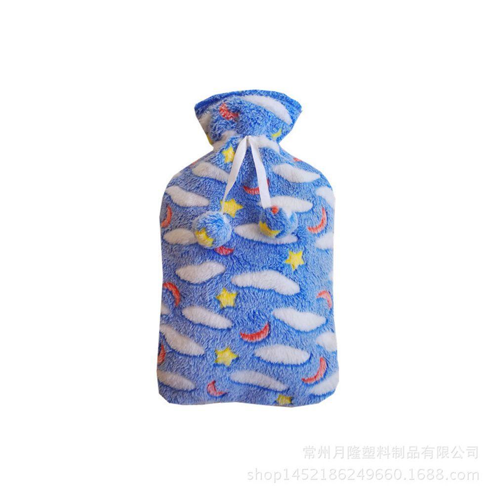 Túi Chườm Nước Nóng 2000ML Chất Liệu Lông Cừu San Hô Bảo Vệ Có Thể Giặt