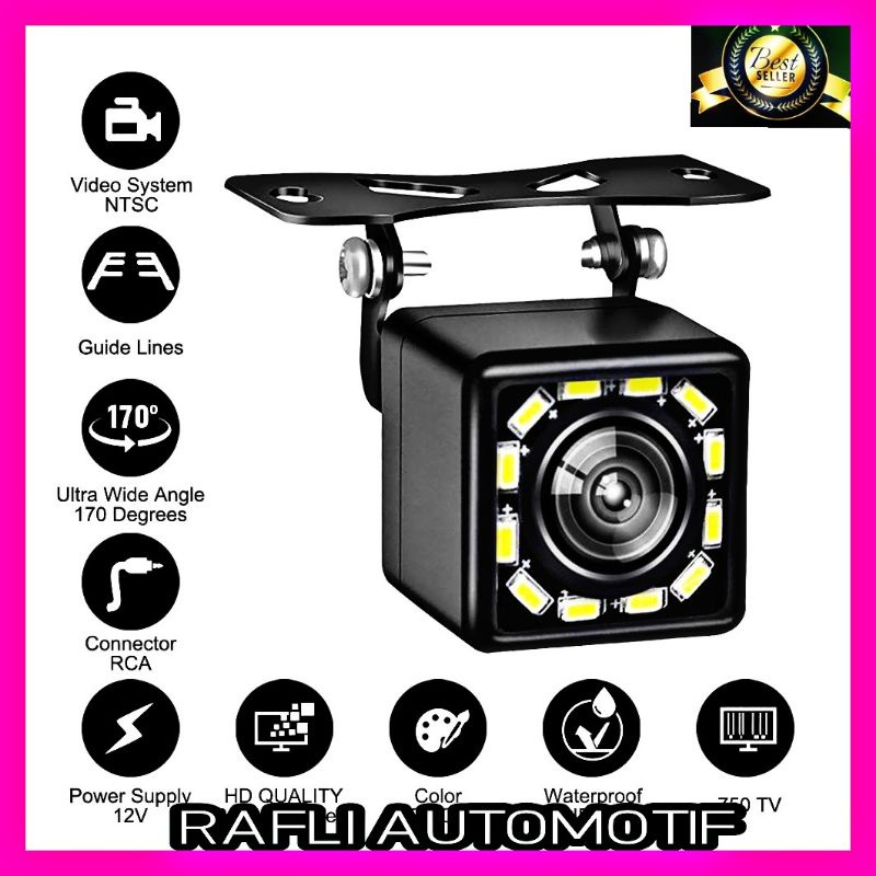 Camera lùi xe ô tô 12 bóng LED