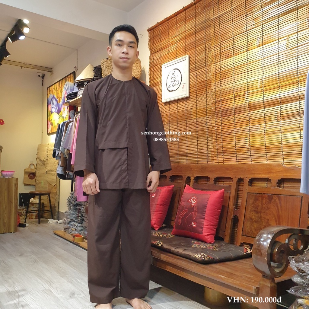 ĐỒ LAM NAM NỮ # set bộ Phật tử truyền thống vải kate nhật mát mịn bền đẹp # mẫu vạc hò