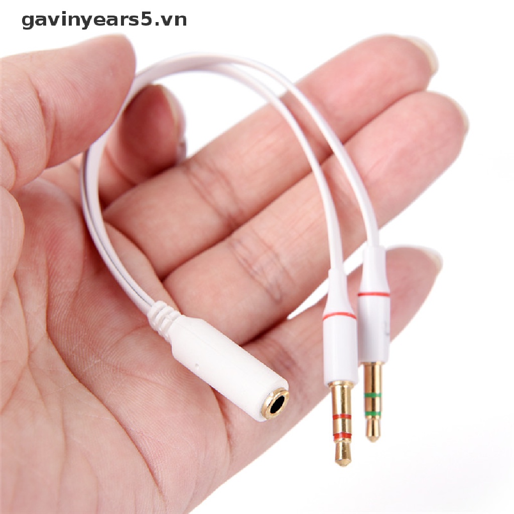 Cáp âm thanh chia 2 cổng cắm giắc 3.5mm chữ Y chuyên dụng cho tai nghe/ PC