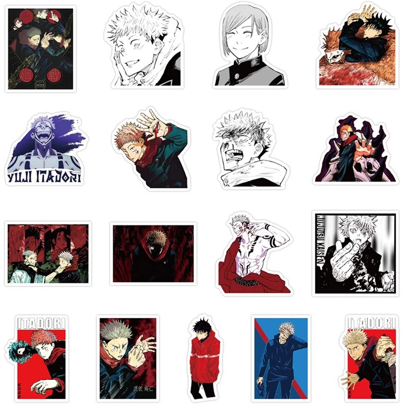 Sticker dán jujutsu kaisen 30-60 cái/ hình dán anime jujutsu kaisen