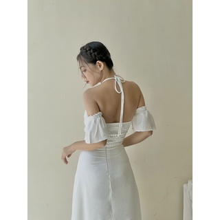 Set lụa dịu dàng July, kiểu trễ vai dịu dàng,chất lụa thoáng mát