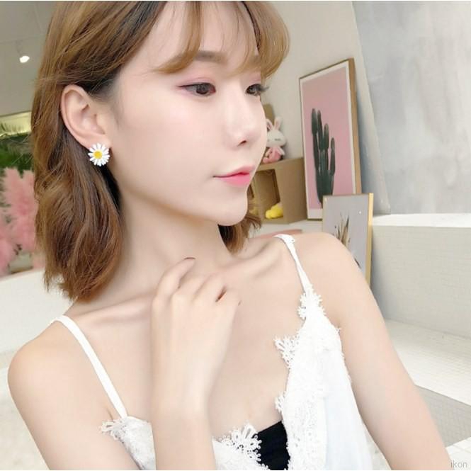 Bông tai hình hoa cúc hoạ mi đơn giản phong cách Hàn Quốc
