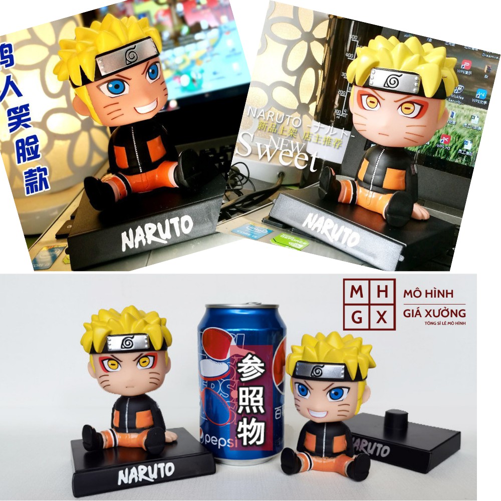 Mô Hình Uzumaki Naruto Trang trí taplo ô tô - Trang trí bàn học bàn , bàn làm việc - Kê Điện Thoại - Figure Naruto