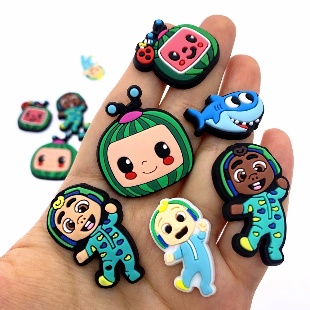 Phụ Kiện Trang Trí Giày Trẻ Em Hình Hoạt Hình Cocomelon Jibbitz Chính Hãng Jibitz Croc Pin Croc Jibbits