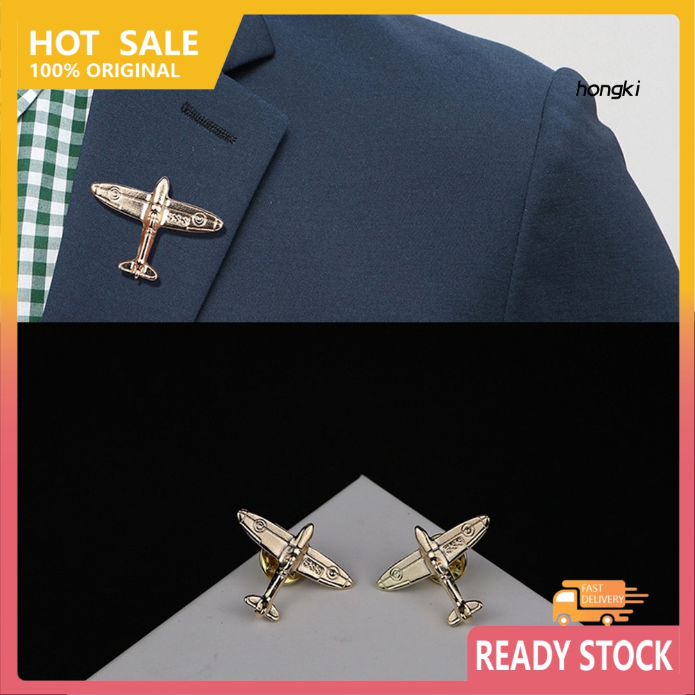 (Hàng Mới Về) Ghim Cài Áo Hình Máy Bay Đính Đá Nhân Tạo Đẹp Mắt