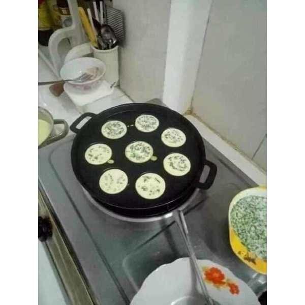 khuôn đổ bánh khọt chống dính 8/12lỗ kèm nắp đậy tiết kiệm dầu