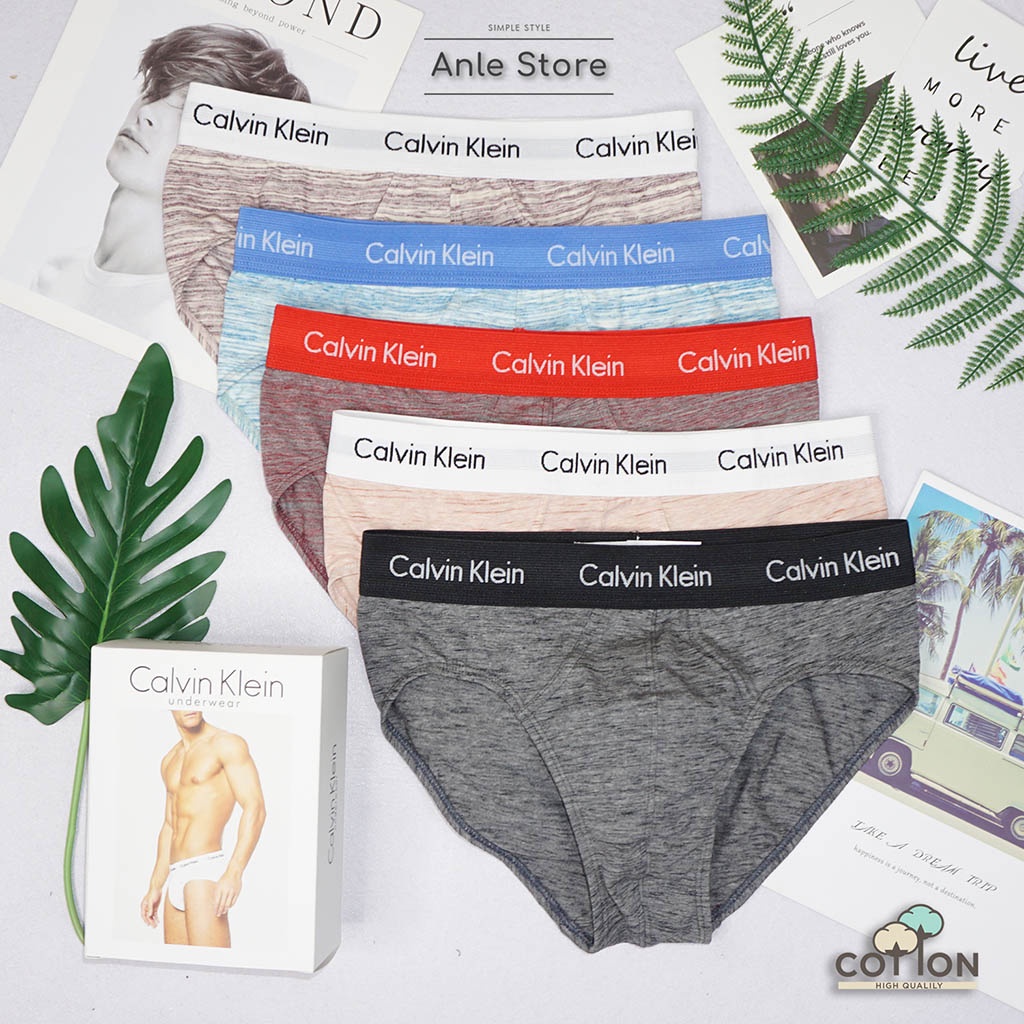 set 3 Quần lót nam Brief Hàng Cao cấp xuất USA sợi COTTON Elastane dãn 4 chiều Quần sịp nam tam giác - BRAEX