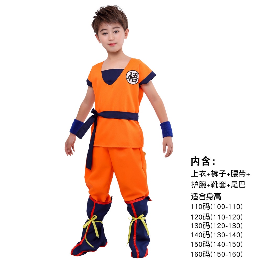 Bộ Đồ Hóa Trang Son Goku Trong Phim Dragon Ball Độc Đáo Cho Bé Dịp Halloween