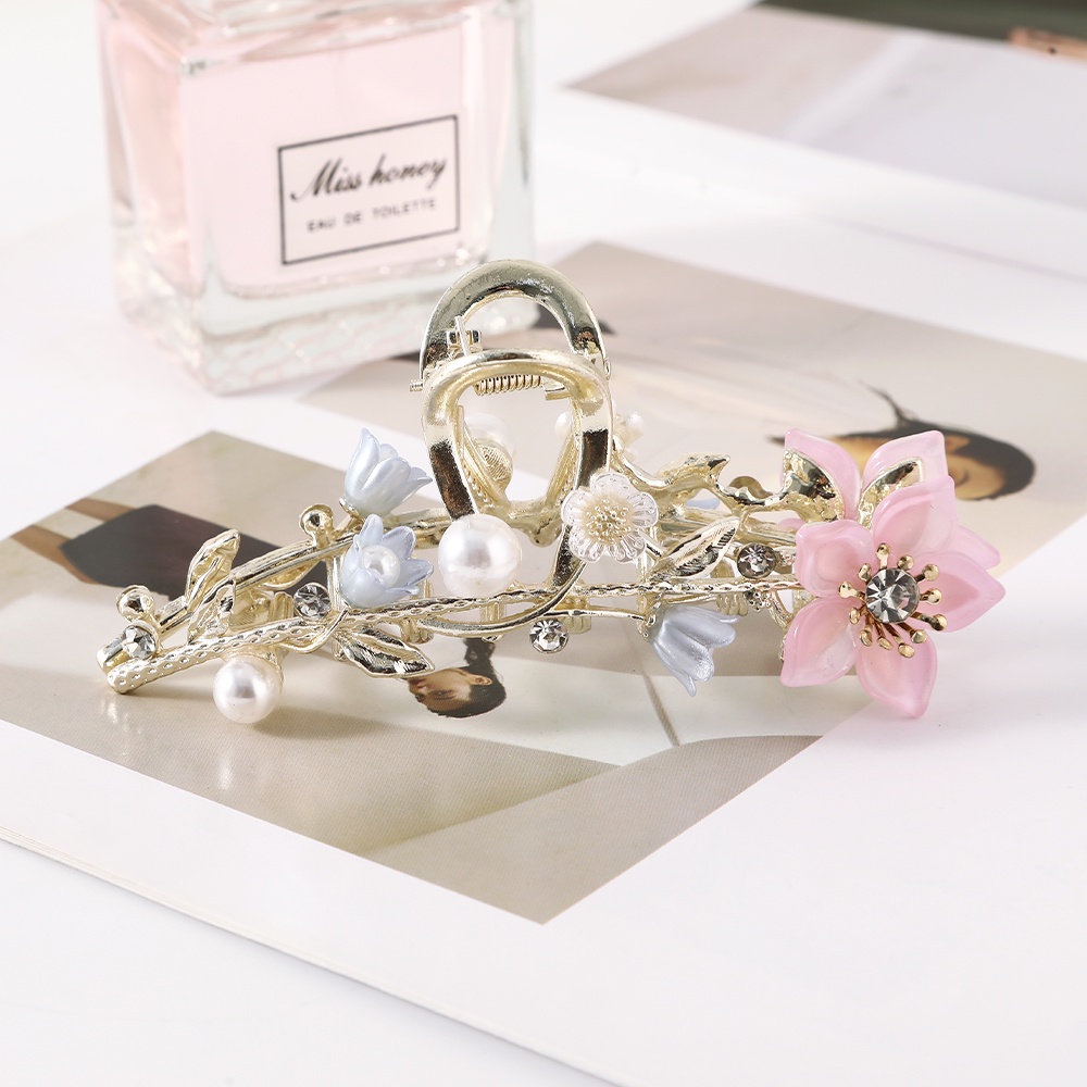 Kẹp tóc HAIMEIKANG đính đá và ngọc trai thời trang Hàn Quốc