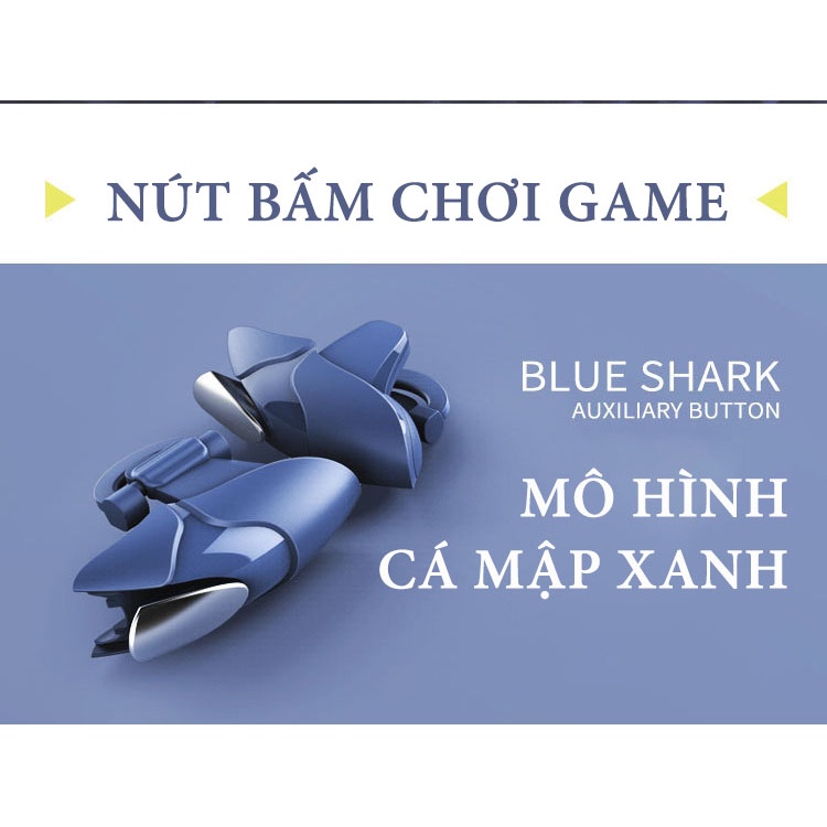 Nút Bấm Chơi Game Cá Mập Xanh Nút Bắn Pubg Freefire Blue Shark Nút bấm Pubg Phụ Kiện Chơi Game