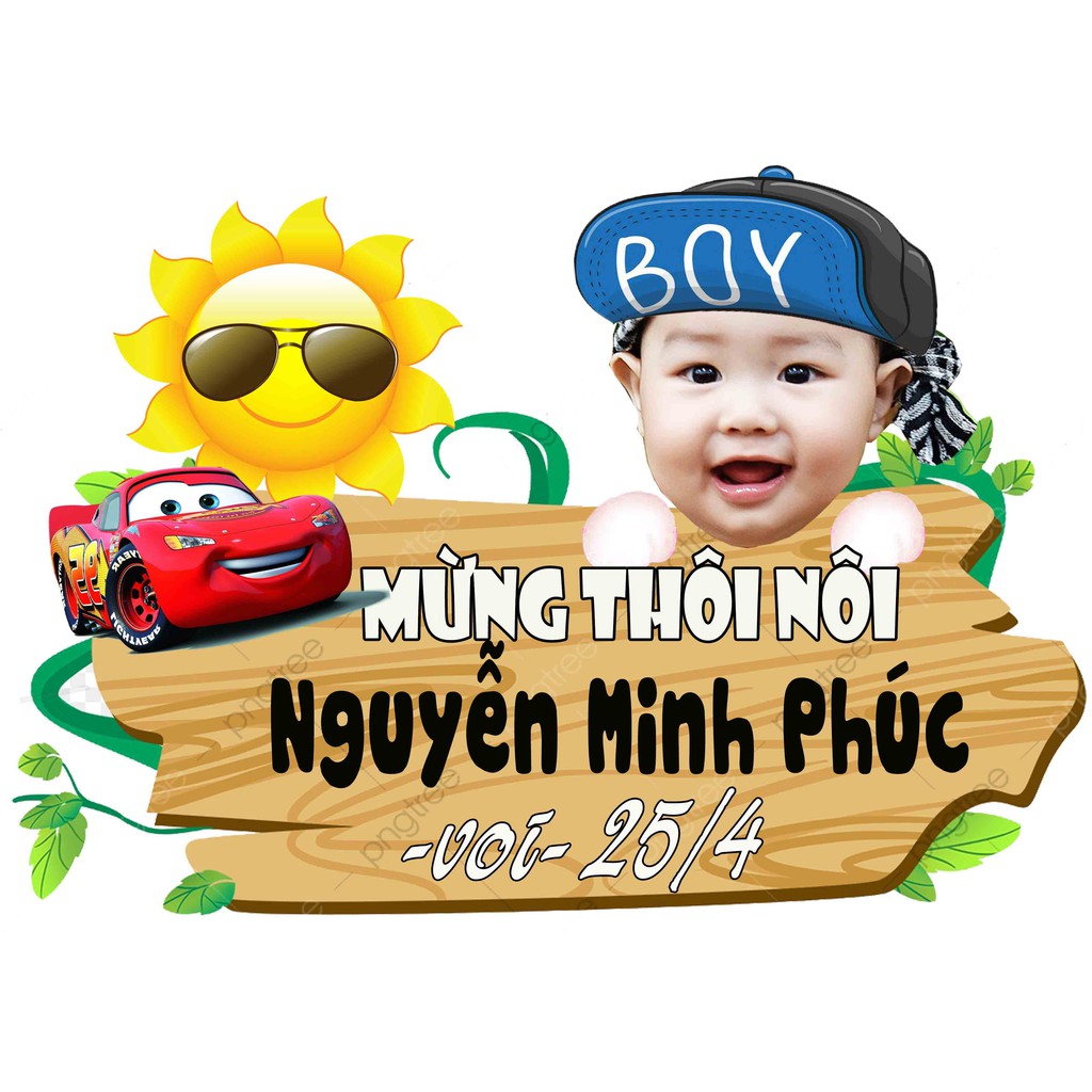 Banner sinh nhật bảng tên sinh nhật cho bé trai bé gái- Trang trí sinh nhật thôi nôi đầy tháng
