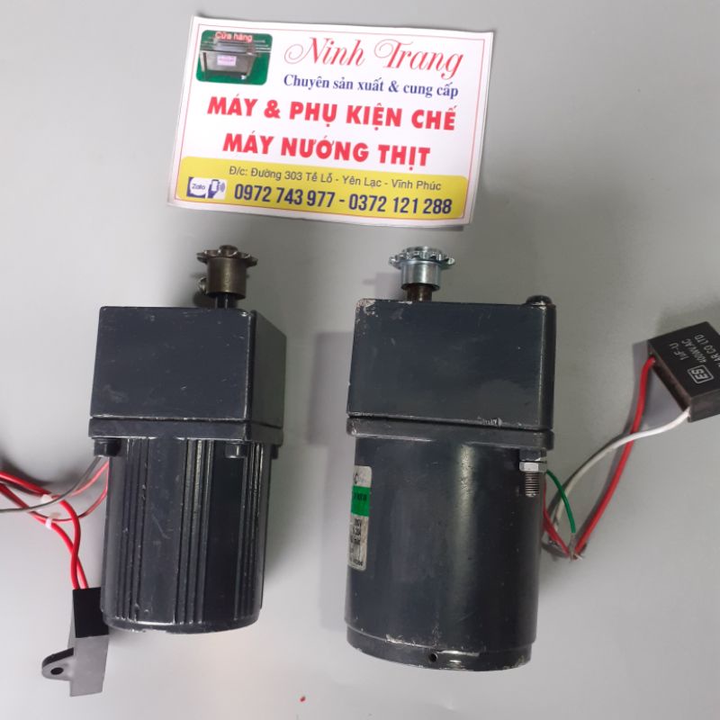 Mô tơ giảm tốc 220v +bộ chế máy nướng quay tự động( mô tơ hàng bãi Nhật)