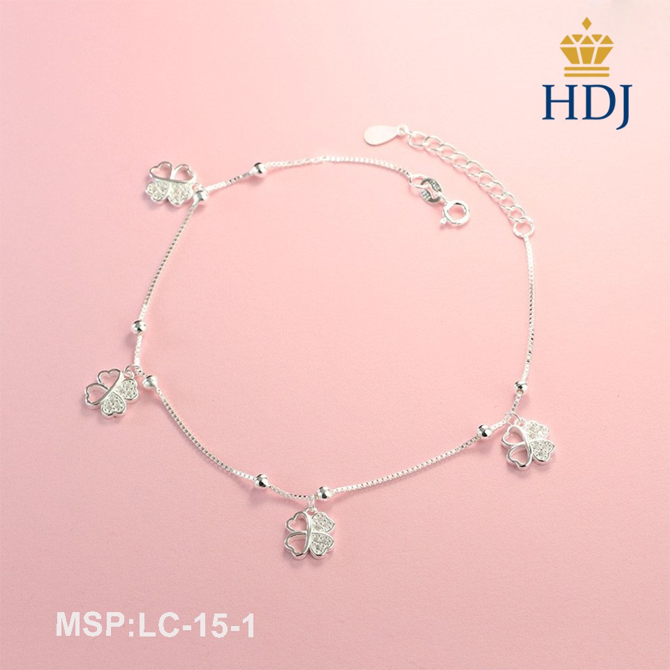 Vòng Đeo Chân,Lắc chân bạc nữ cỏ 4 lá may mắn trang sức cao cấp HDJ mã LC-15-1 Hàng Chính Hãng | BigBuy360 - bigbuy360.vn
