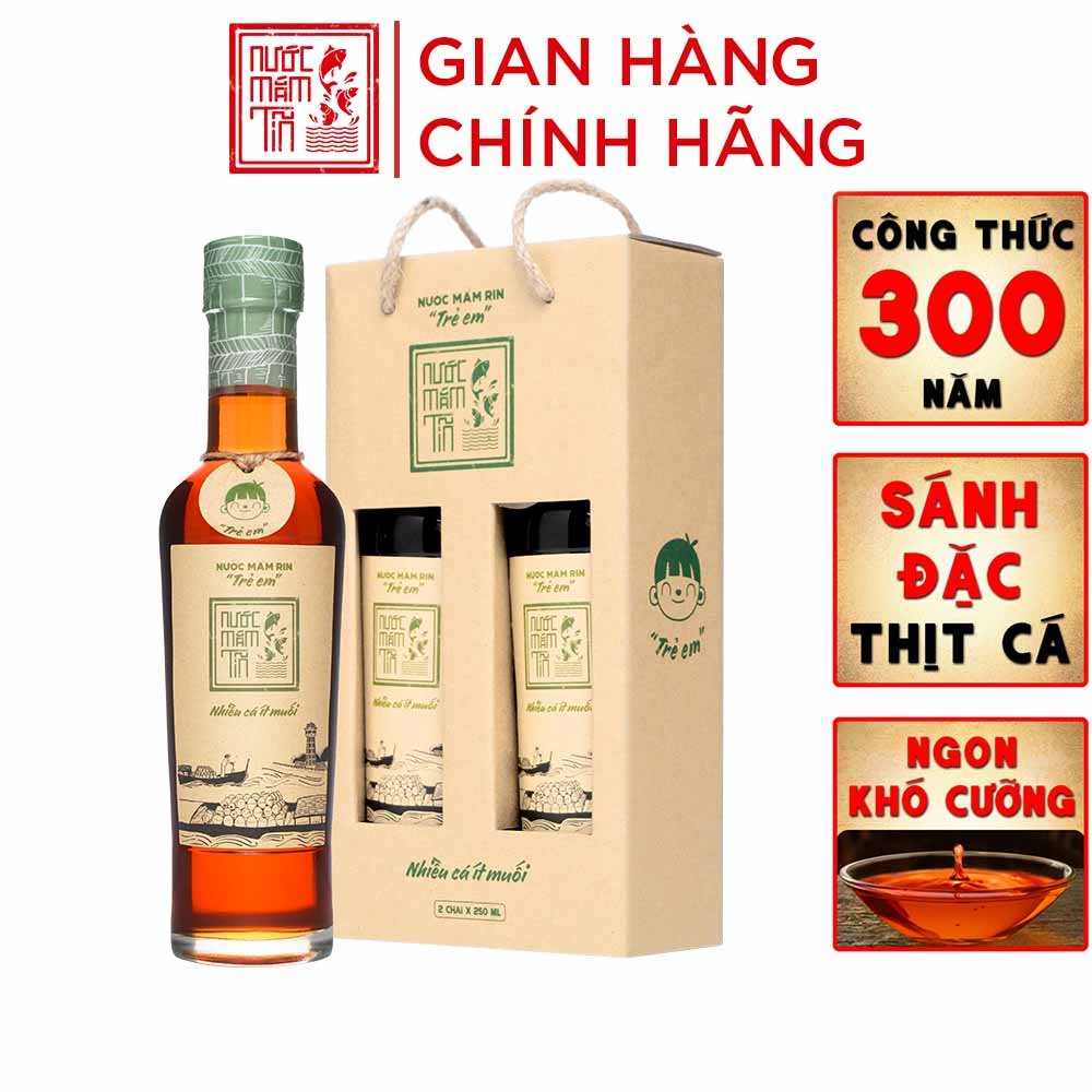 Nước Mắm Tĩn Trẻ Em Cho Bé Ăn Dặm Độ Đạm 42N 250ml/chai