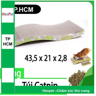 HN- Bàn cào móng mèo hình gợn sóng Bàn cào móng cong cho mèo