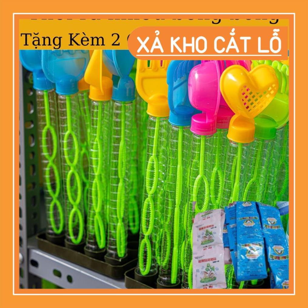 Que thổi bong bóng xà phòng đồ chơi cho bé vận động - tặng kèm 2 gói nước tạo bong bóng