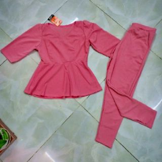 Đồ bộ thun cát hàn quần dài 2 size 40 đến 65kg