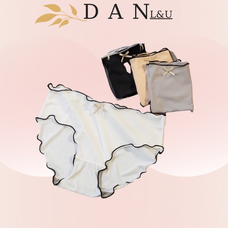 Quần Lót Nữ Gợn Sóng Thắt Lưng Nơ Mềm Mịn Thoáng Mát DAN L&amp;U 2074