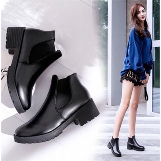 Boot da trơn hàng đẹp đế 5cm