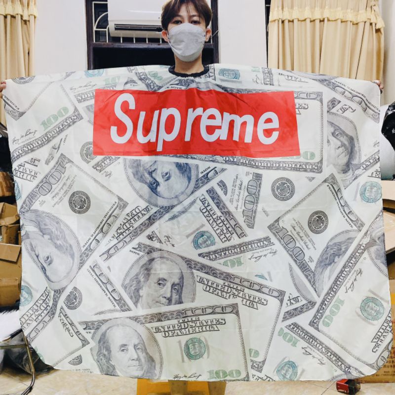 Áo Choàng Cắt Tóc Supreme Phong Cách Retro Dành salon chuyên nghiệp