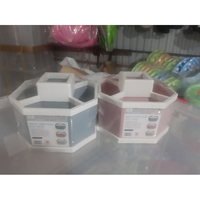 Khay nhựa tiện ích lục giá để bàn văn phòng Việt Nhật 1337--giá rẻ