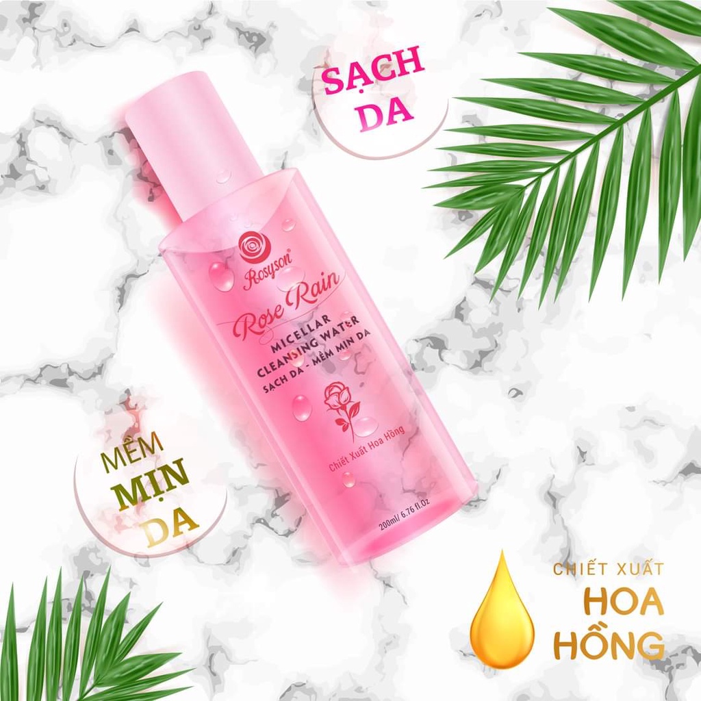 [Chính Hãng] nước tẩy trang rosy sweet love toner hoa hồng rosy