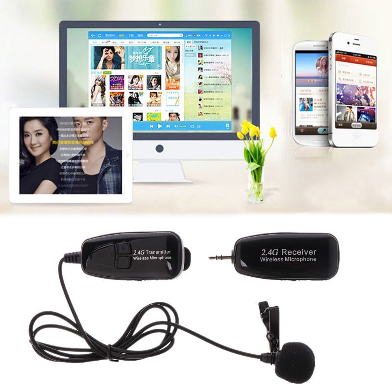 Micro Cài Áo Không Dây zzz 2.4G Có Kẹp Gắn Cổ Áo Dùng Cho Đàn Guitar