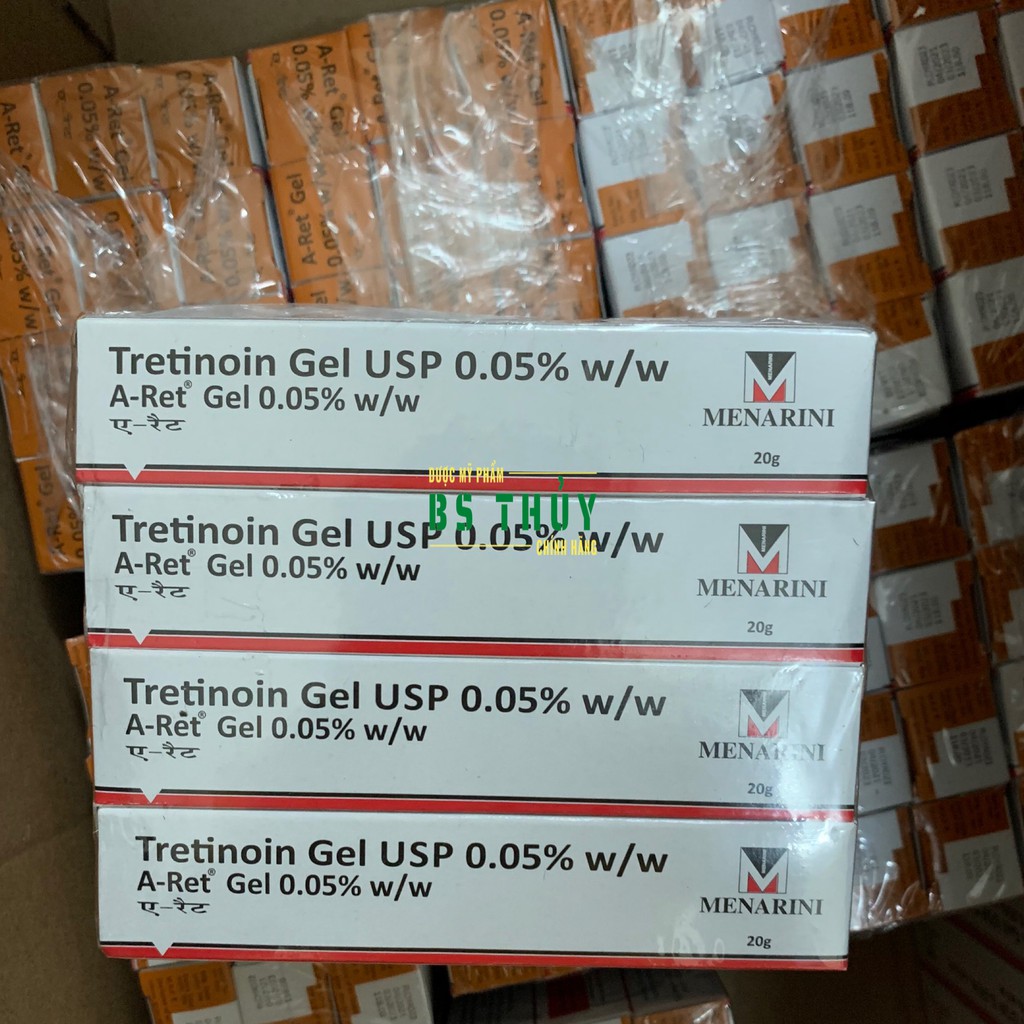 Tretinoin Aret Gel 0,025% 0,05% 0,1% - 20G Cho Da Mụn, Trẻ Hóa Da