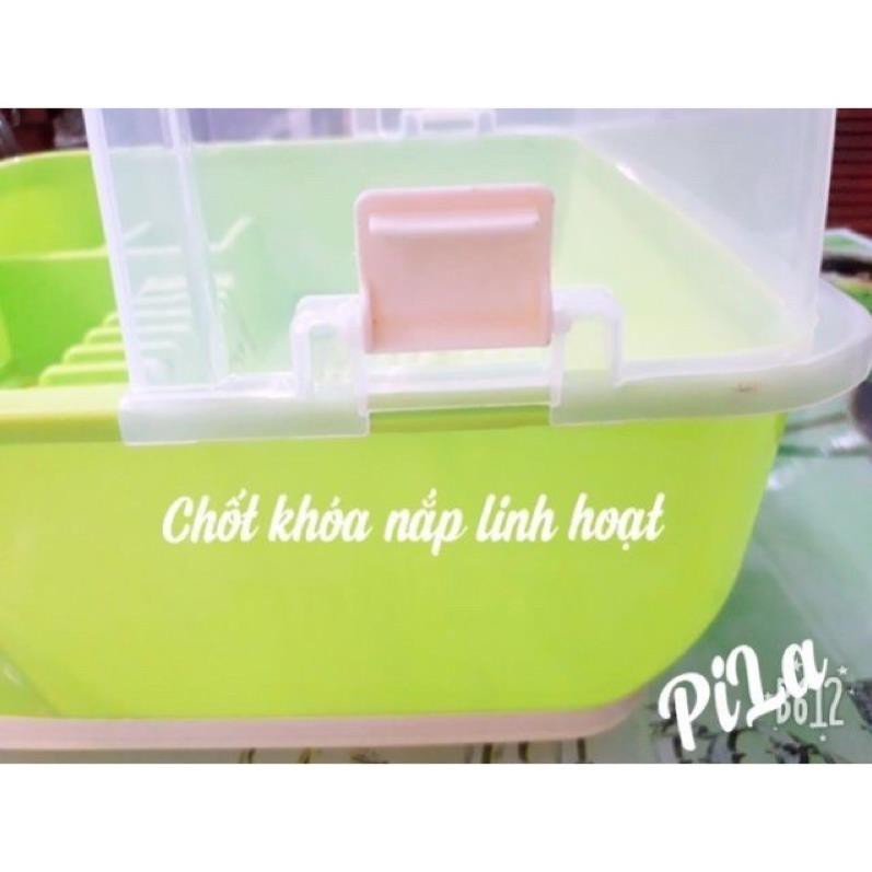 Kệ Nhựa úp chén size lớn có nắp Hiệp Thành.
