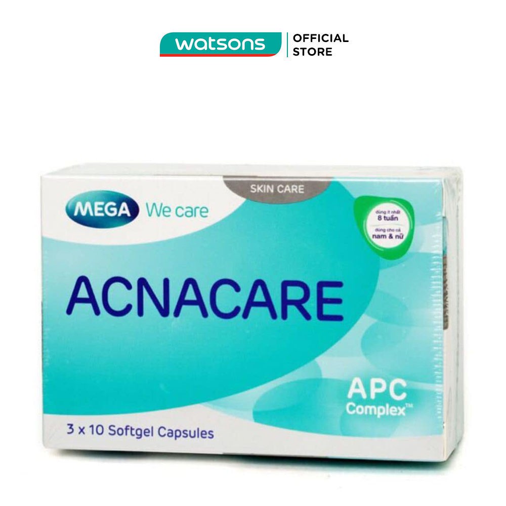 Thực Phẩm Chức Năng Ngăn Ngừa Mụn Mega We Care Acnacare (3 Vỉ x 10 Viên)/Hộp