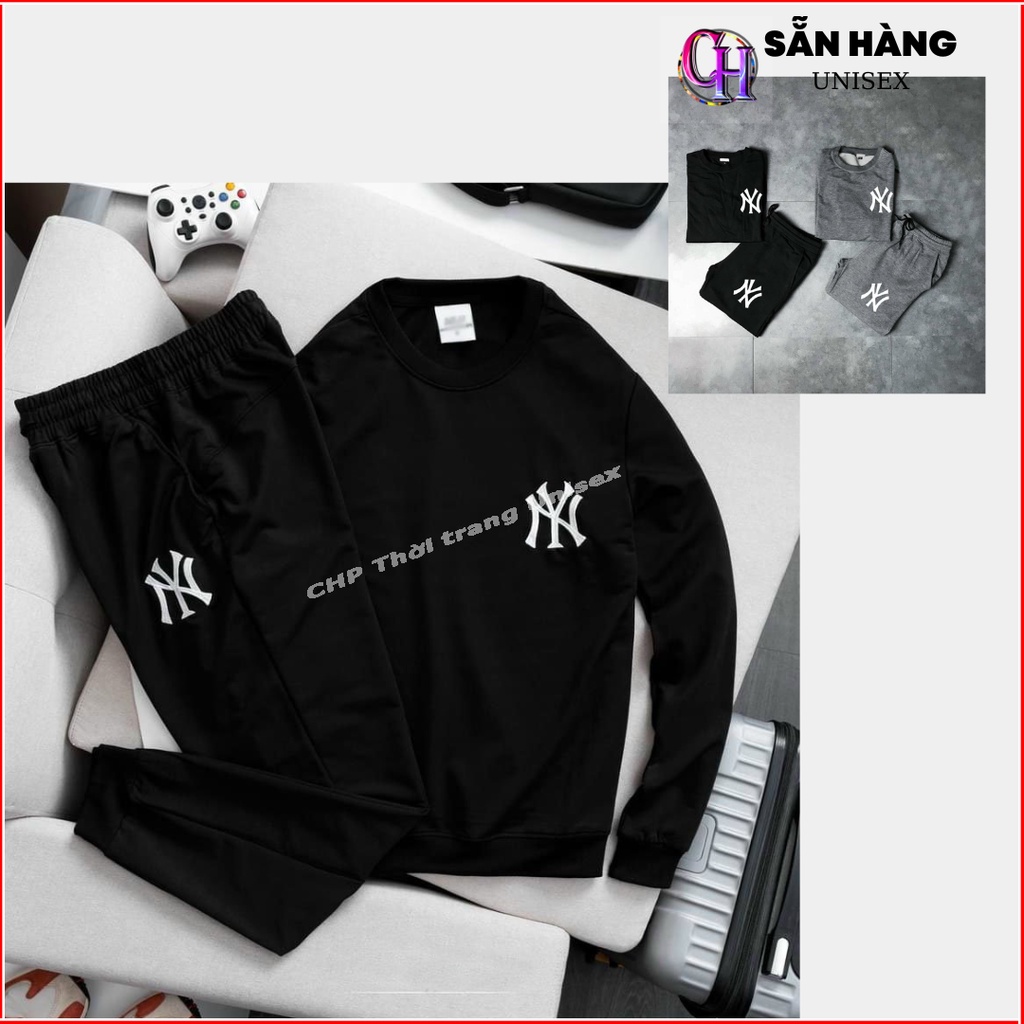 Bộ Quần Áo Nỉ Nam Thu Đông Dài Tay N.Y Quần nỉ áo nỉ nam dài tay mặc nhà siêu đẹp