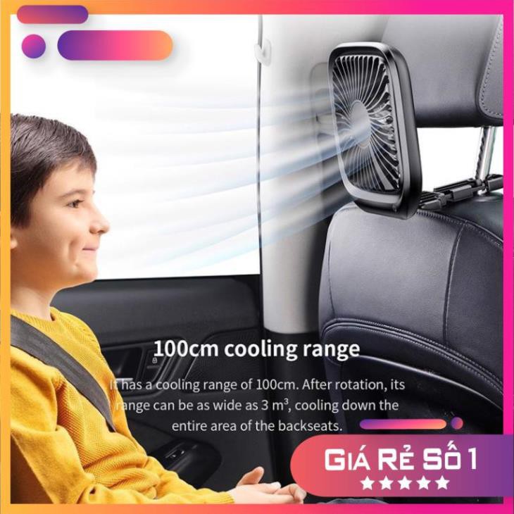 Quạt mini Baseus để bàn hoặc gắn ghế sau ô tô Baseus với 3 tốc độ làm mát sử dụng nguồn USB